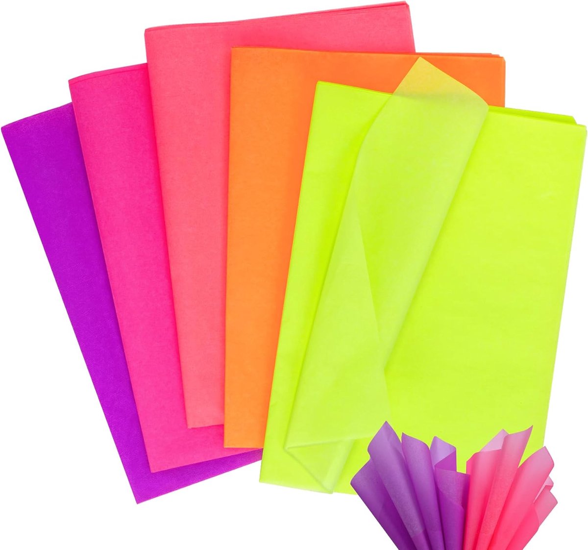 Zijdepapier, 50 vellen kleurrijk zijdepapier, verpakkingsmateriaal