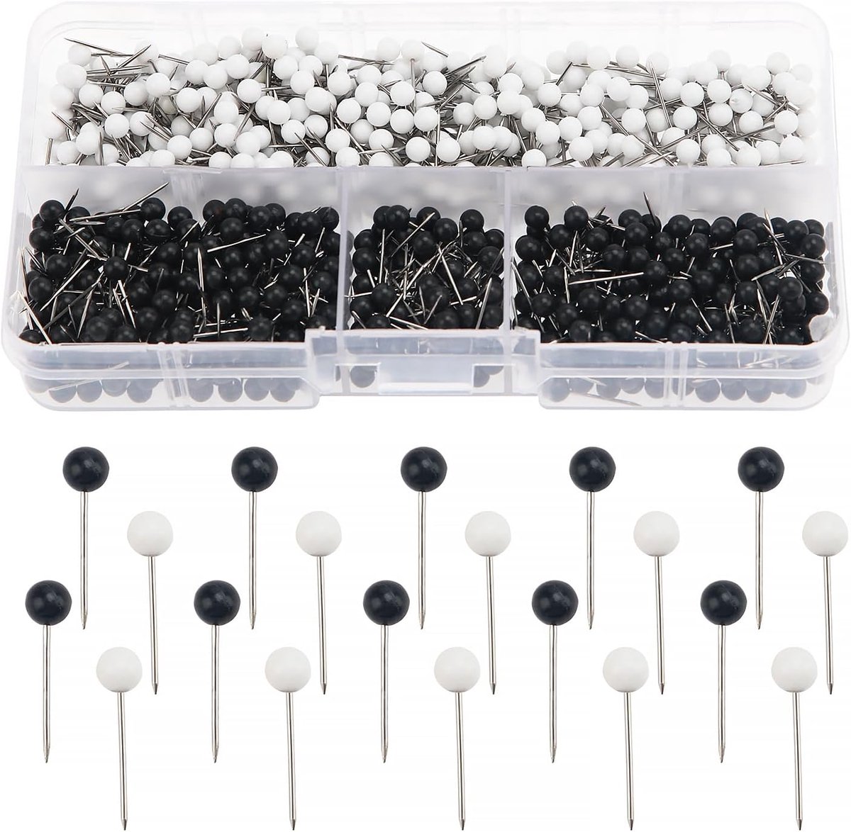 1000 Stuks Kaartkopspijkers, Plastic Ronde Kopspijkers, Kleurrijke