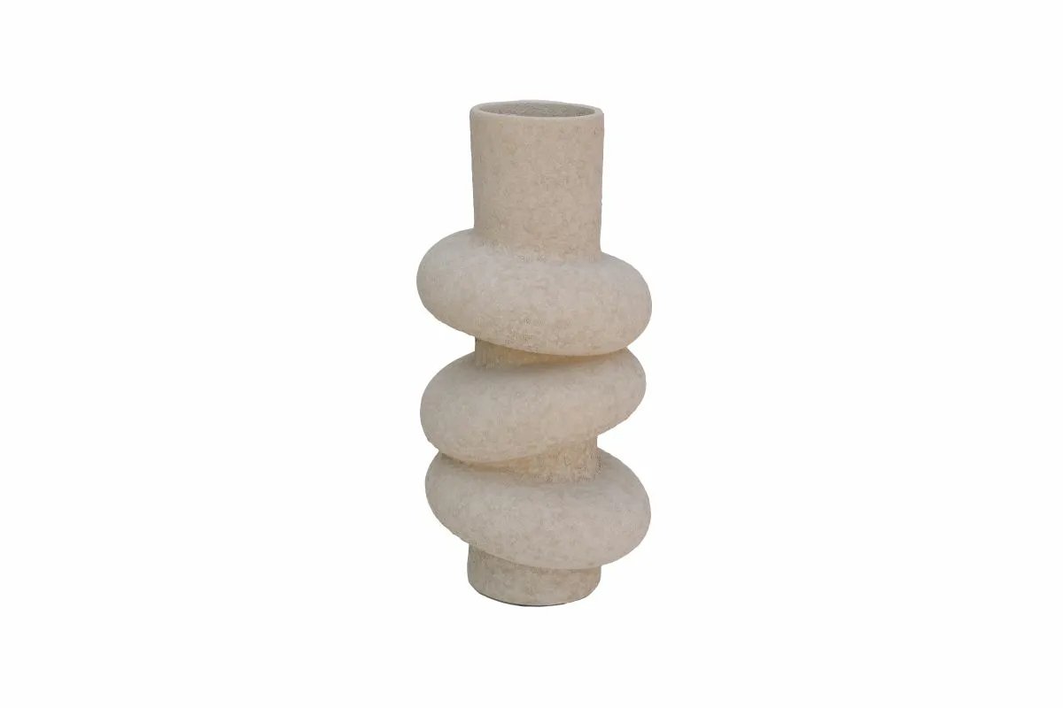Vaas deco kemi d18.5h40cm beige