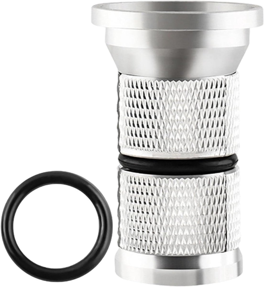 Fiets Vork Compresie Dop - Fietsonderdeel Aluminium - Fiets Onderhoud - Herbruikbaar Ontwerp - 22-28 mm - Zilver