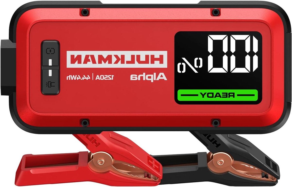 Draagbare Starthulp - Accu Starter - Auto Starten - 1250A Piekstroom - 7.0L Benzine - Rood