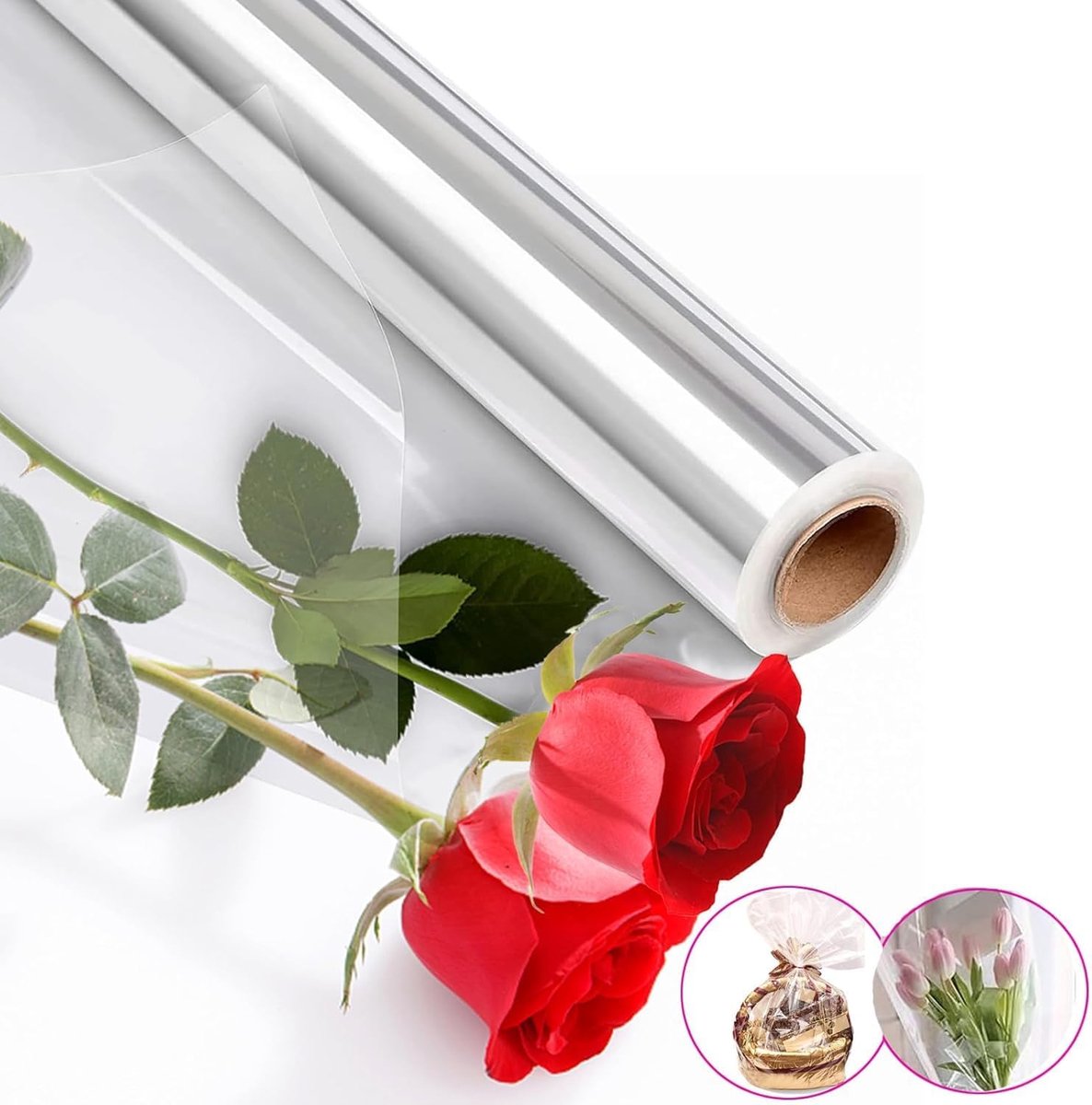 Transparant Cadeaufolie, 90cm x 30m Rol Cellofaan Inpakpapier