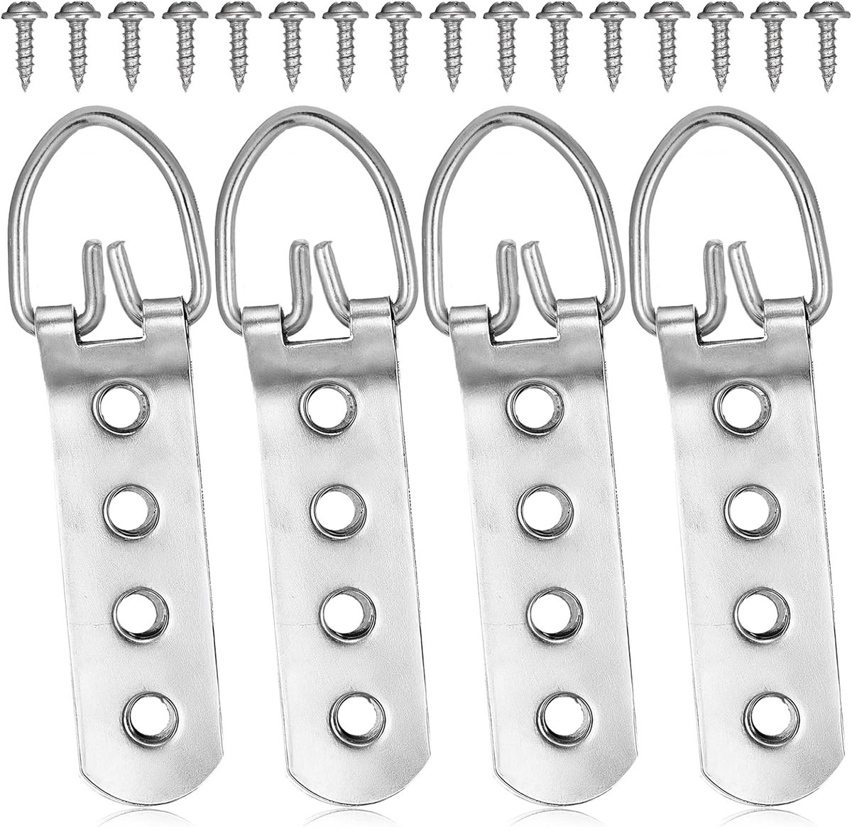 4 stuks fotohangers voor zware foto's, D-ring fotohangers