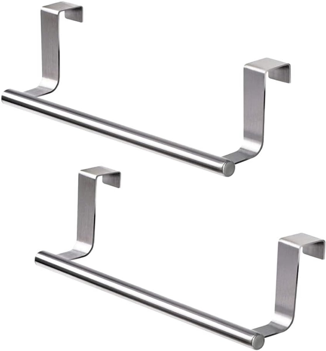 Handdoekhouder, 2 stuks, keukenhanddoekhouder, deurhanddoekhouder, keuken, theedoekhouder, handdoekhouder, keuken, handdoekhouder, deur, binnenzijde, handdoekhouder, zonder boren,