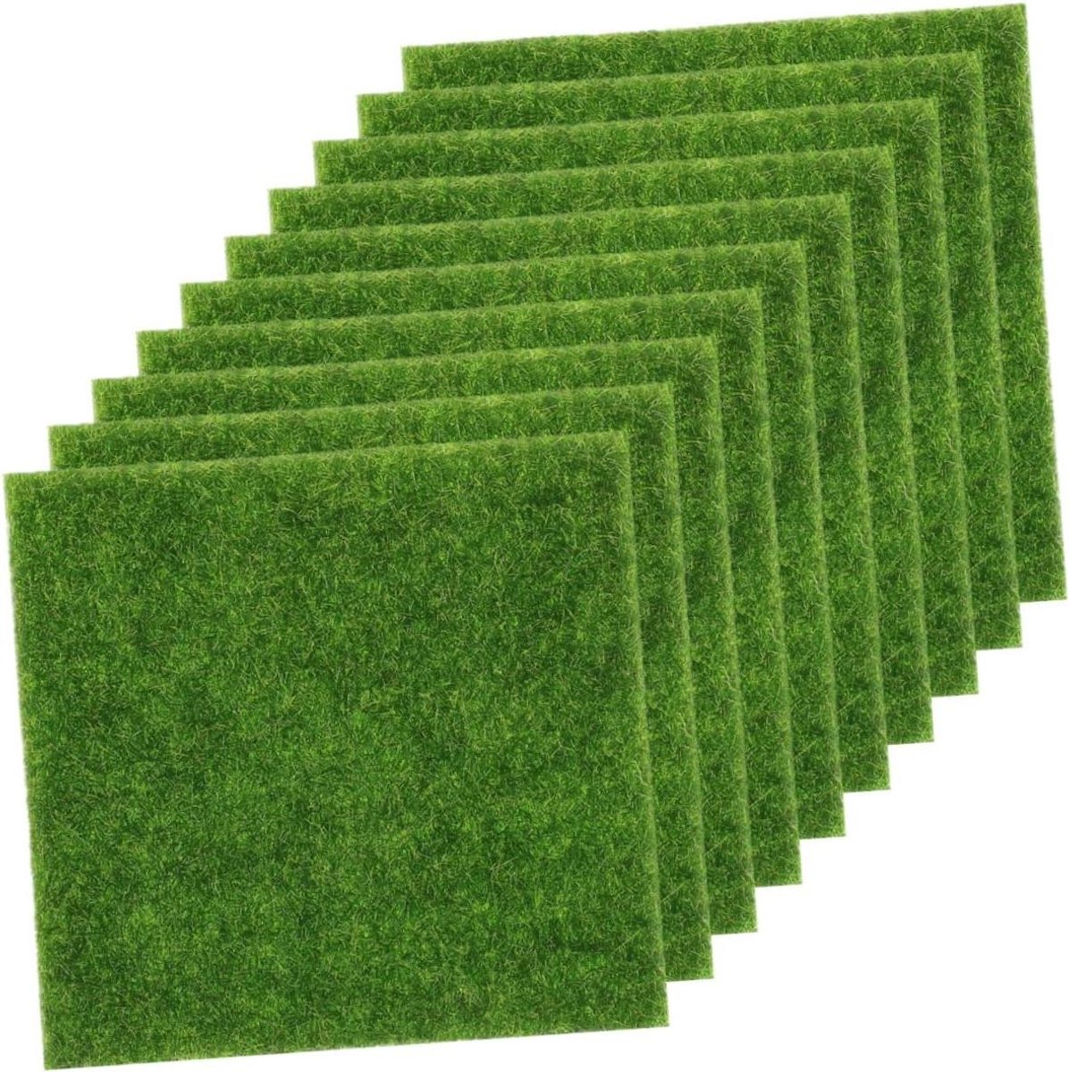 Nepgrasmatten - Kunstgras tapijt - Tuindecoratie - Realistisch gesimuleerd - 15 x 15 cm - Groen