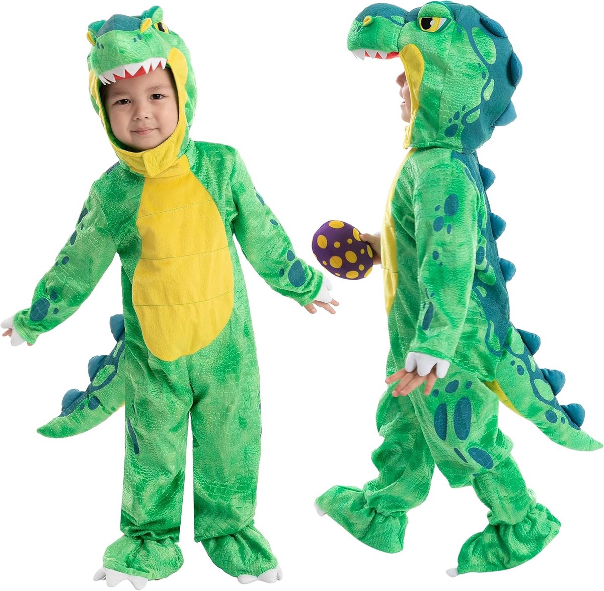 Creations Groen dinosauruskostuum voor kinderen, Tyrannosaurus