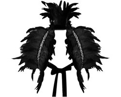 Gothic veerkraag, veercape, wings, natuurlijke veer-cape