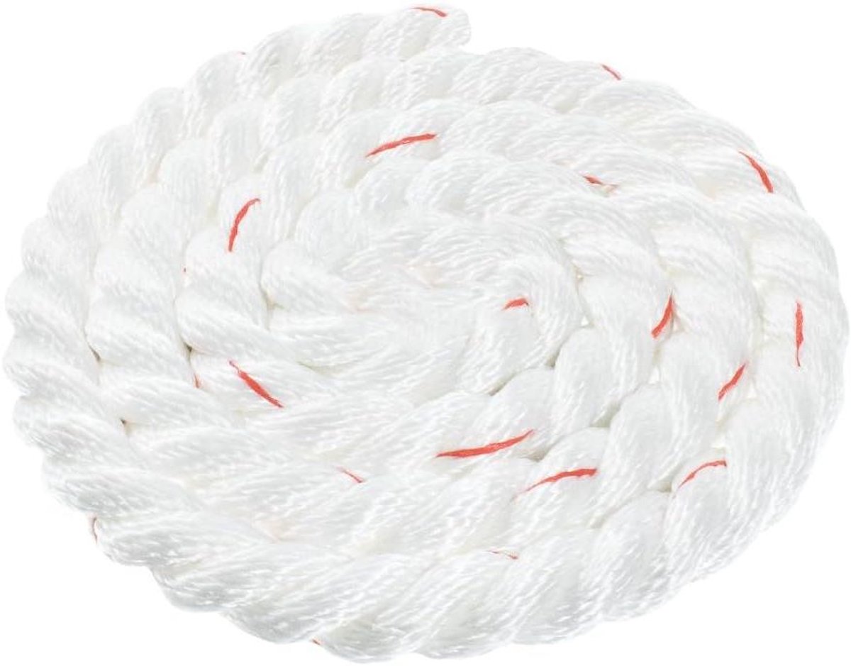 Gedraid Touw - Utility Koord - Veelzijdig Bevestigen - Sterk Lichtgewicht Materiaal - Diverse Lengtes - Wit Rood
