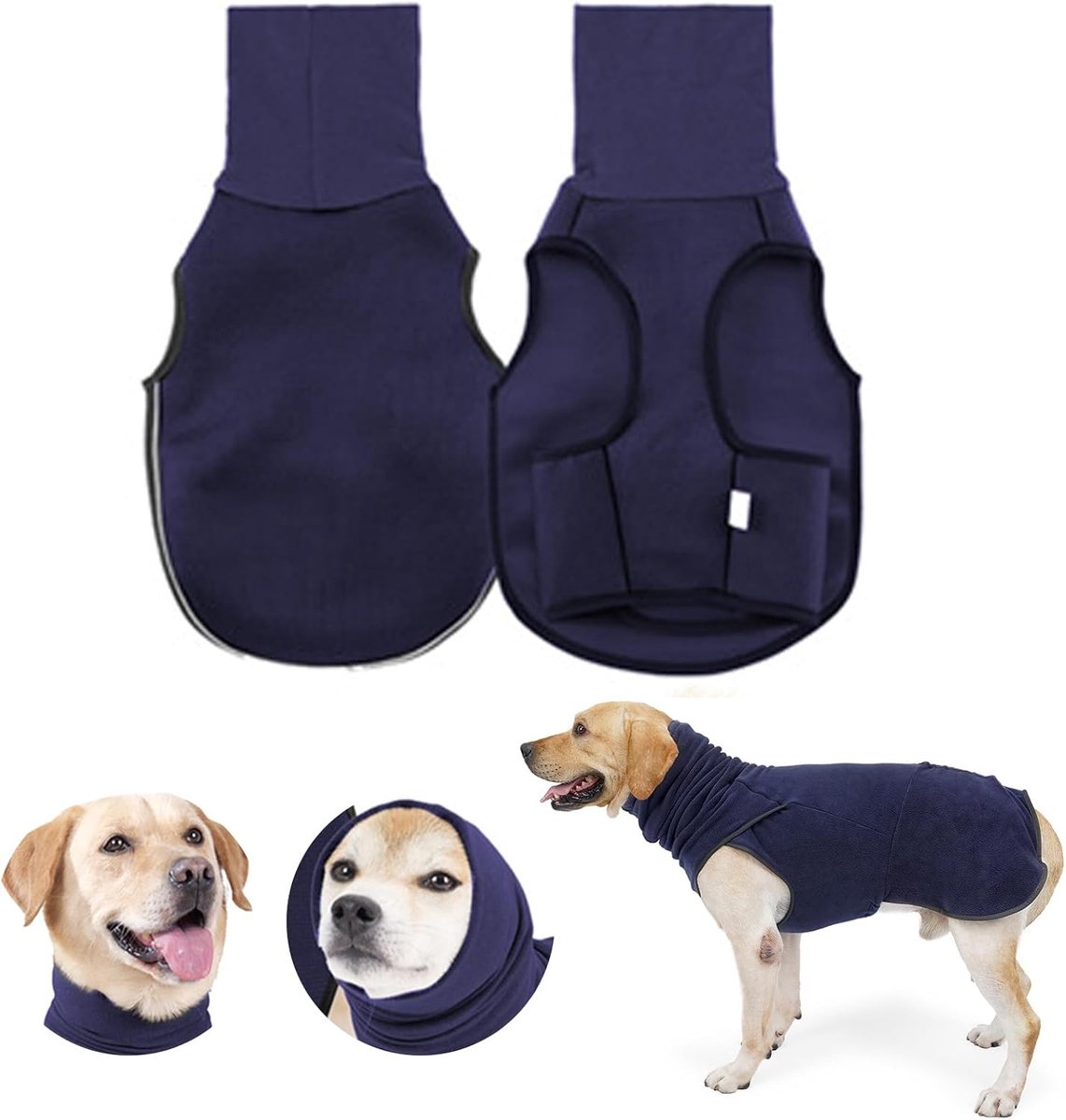 Kalmerende jas voor honden, anti-angst jas met capuchon, maat