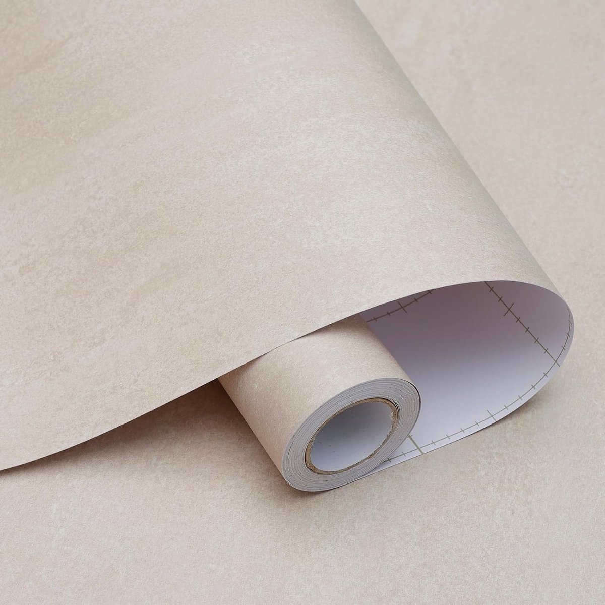 meubelfolie, beige steenlook, zelfklevend behang, dik mat, 40 cm x 3