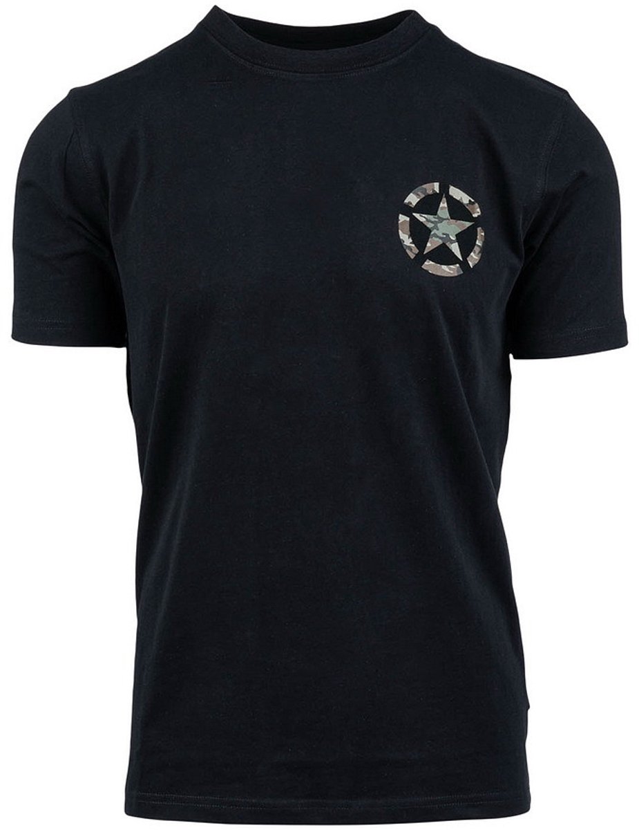 T-shirt US Army Camo Zwart