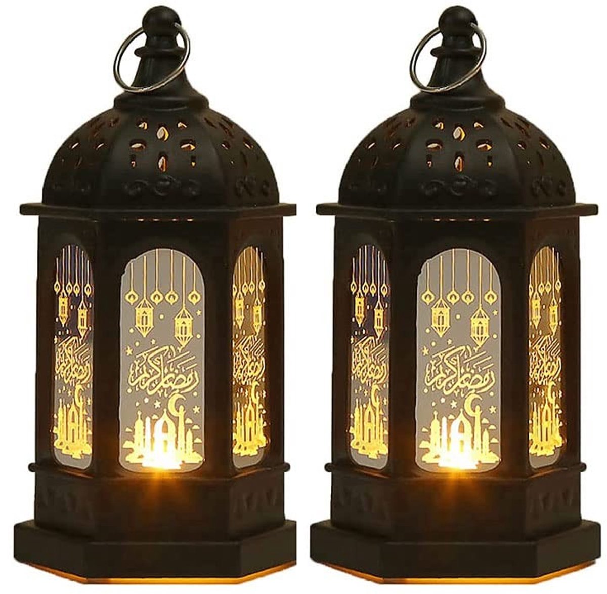 Omgoods - Anlising LED Ramadan Lantern Set - Decoratieve Lantaarns voor Eid Mubarak