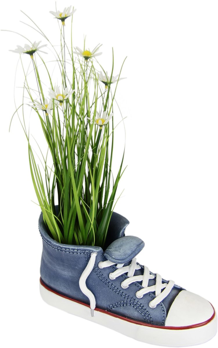 Omgoods - Kunstgrasstruik met Margrieten - Decoratieve Plant voor Binnen en Buiten