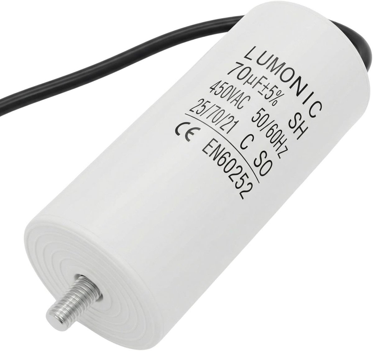 Omgoods - Startcapacitor met Kabel 25cm voor Motoren, 70µF 450V