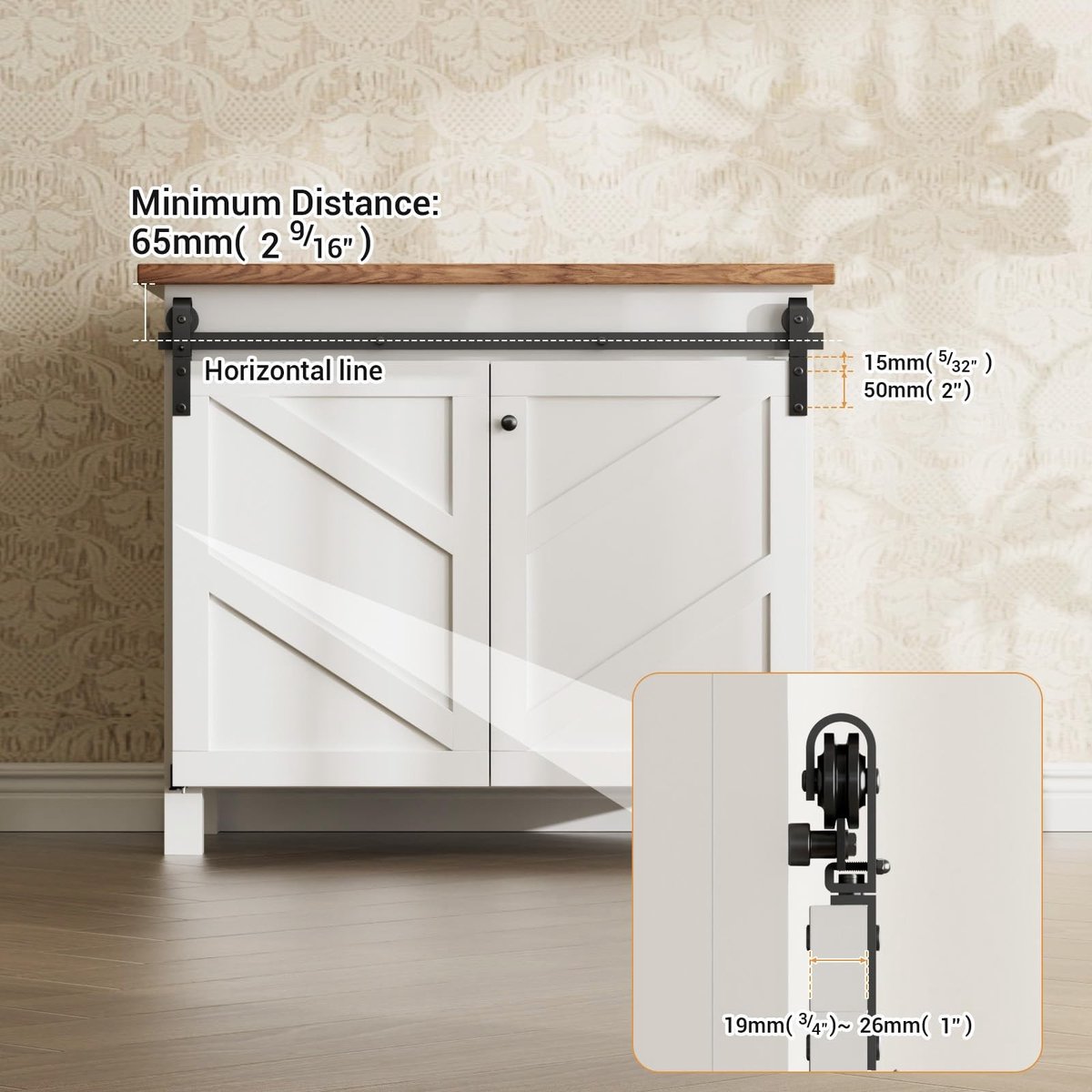 Omgoods - Mini Vouwdeur Hardware Set (Zwart, 3FT)