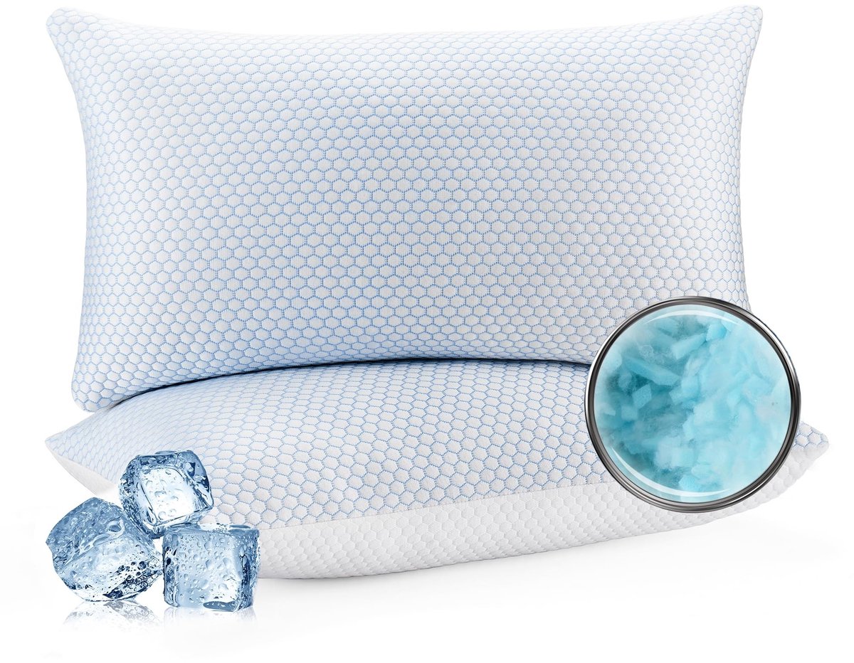 Omgoods - Set van 2 Geheugenfoam Kussens van 40 x 80 cm voor Optimaal Comfort