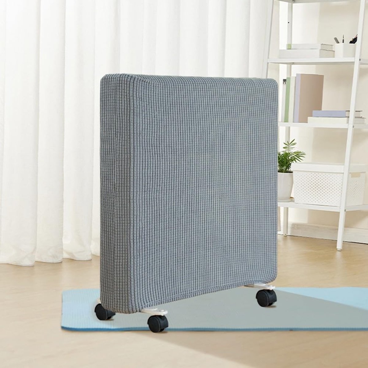 Omgoods - Radiator Kachel Cover, Draagbare Stofcover voor Verwarming (Lichtgrijs L)