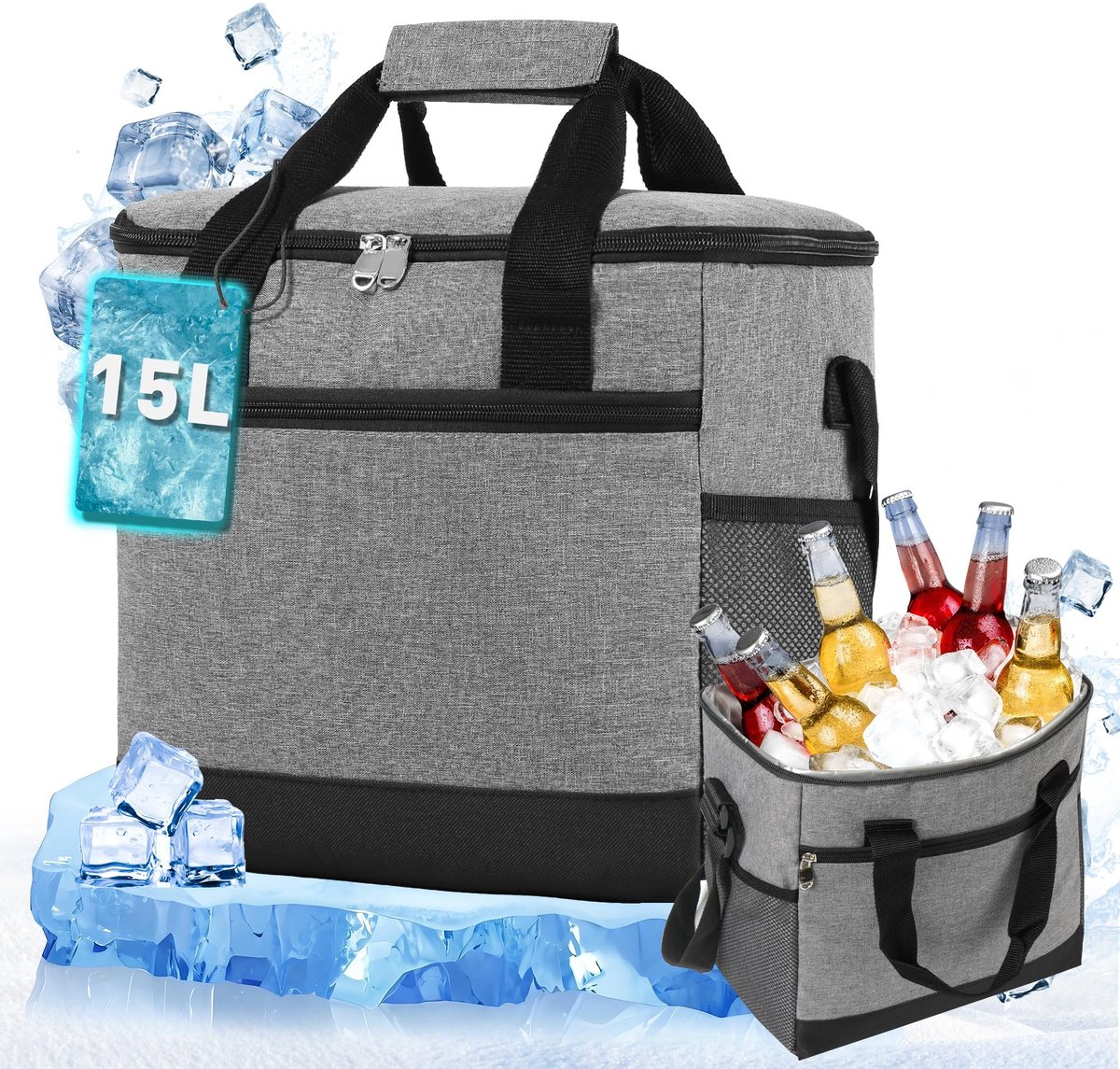 Omgoods - Geïsoleerde Cooler Bag van 15 Liter voor Werk en Vrije Tijd