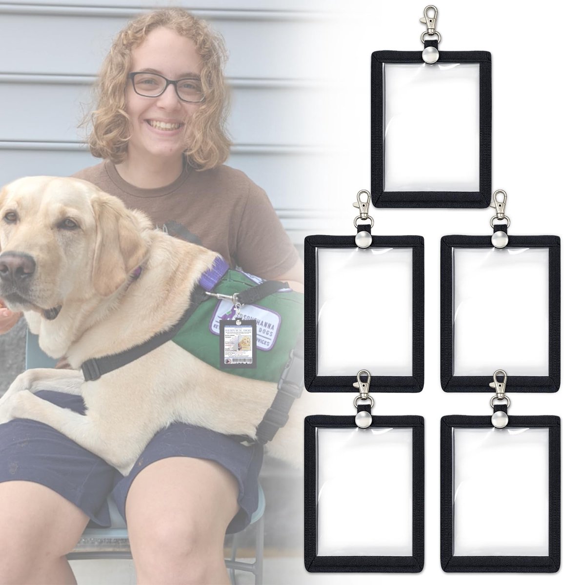 Omgoods - ID Kaarthouder voor Hulpdieren - Transparant, Clip-on en Compact