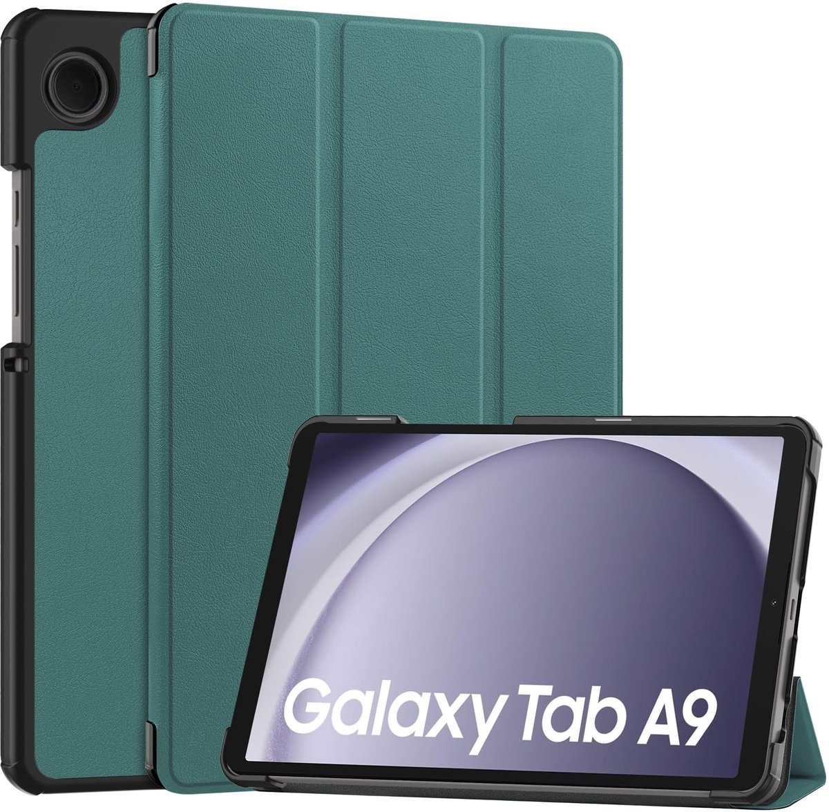 Omgoods - Slimme Hoes voor Samsung Galaxy Tab A9 - Groene Case met Auto Sleep/Wake Functie