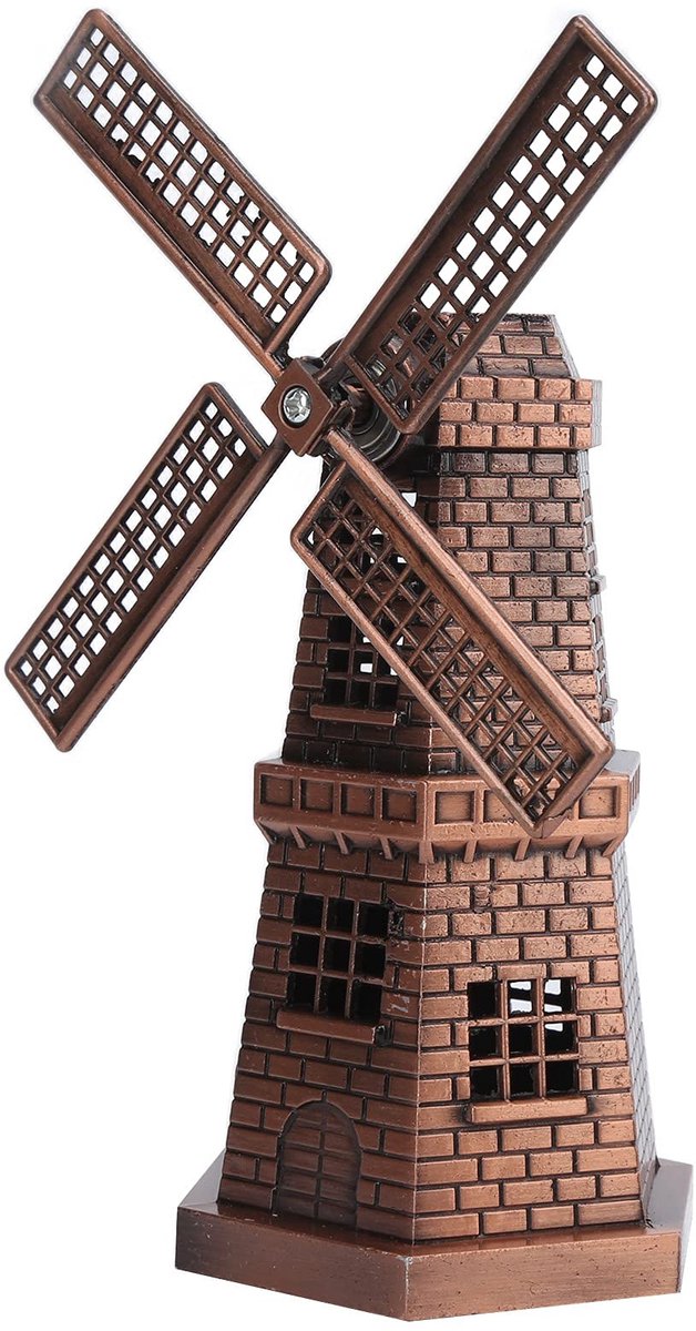 Omgoods- Windmolen Decoratie - Retro Ornament - Hoogwaardige Legeringsconstructie - Duurzaam en Vervormingsbestendig - Gepolijste Randen - Uniek Persoonlijk Tintje