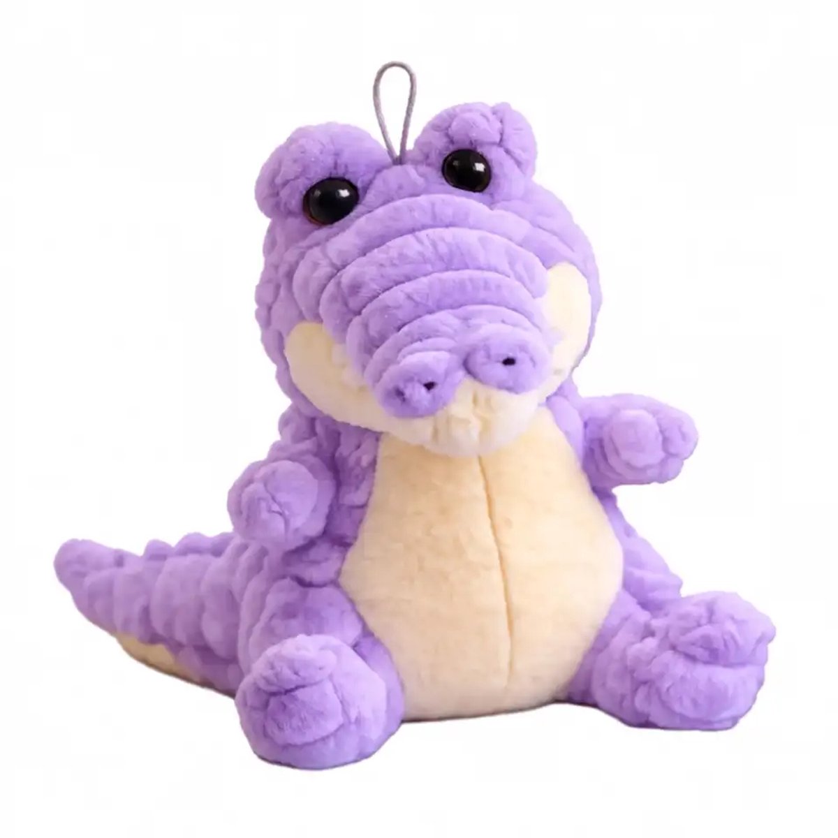 Krokodil Paars Zittend Pluche Knuffel 30 cm - Speelgoed Knuffels voor Kinderen Jongens Meisjes - Crocodile Plush Toy - Aligator knuffel
