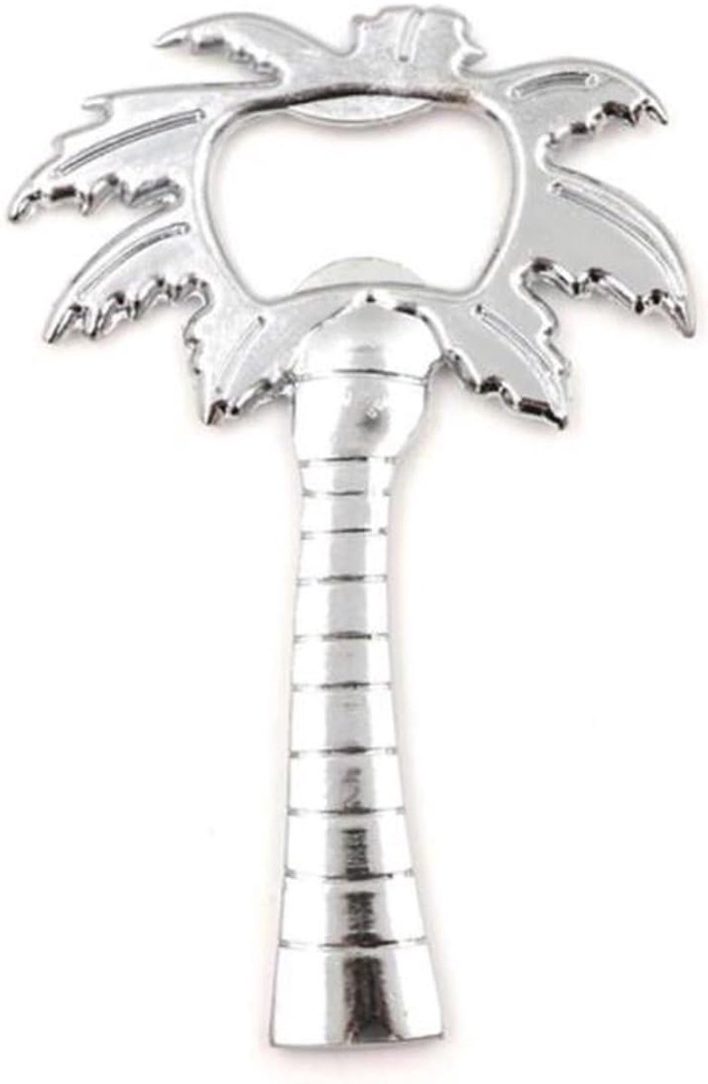 Flesopener - Bieropener - Palmboom - Zilveren opener - Cadeautip - Opener - Flesopener - Drank - Party - Cadeau - Zilver