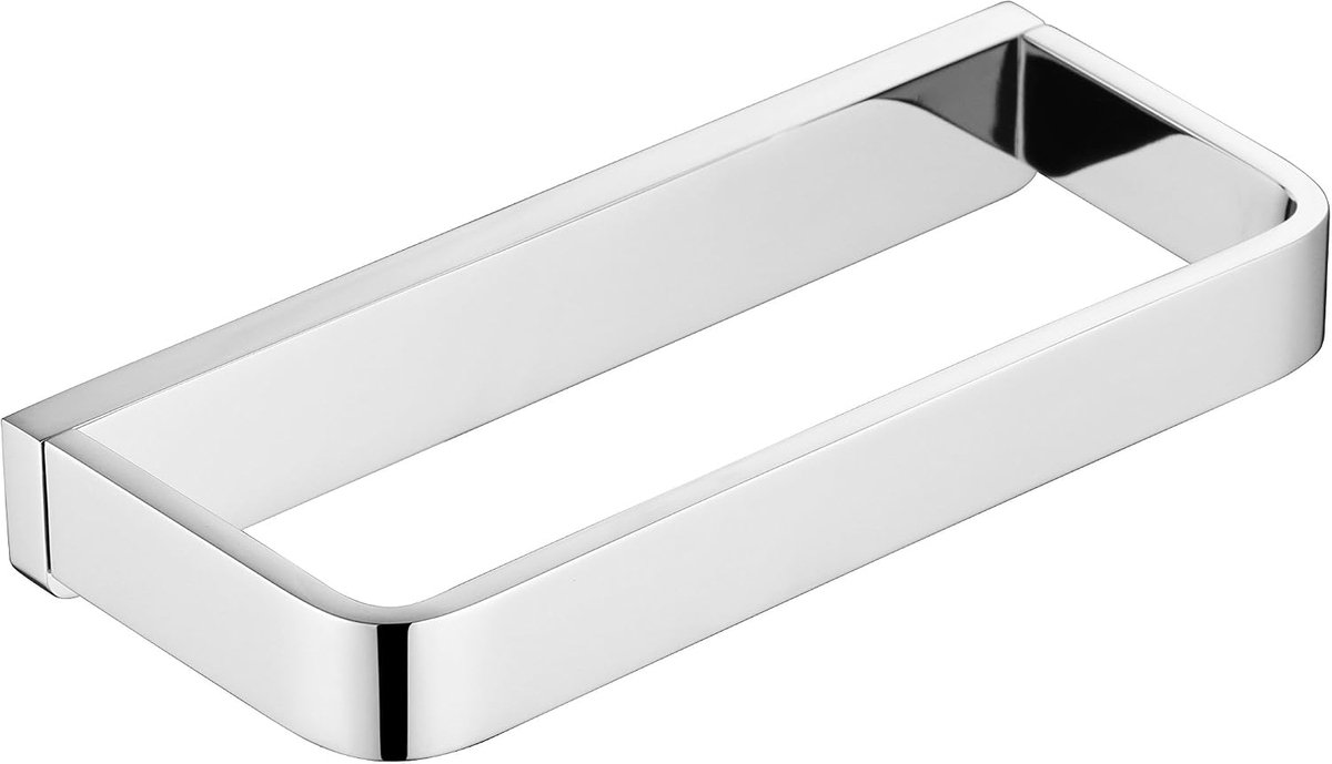 Handdoek Ring Houder Massief Messing Gepolijst Chrome Afwerking Badkamer Vierkante Accessoires Wandmontage