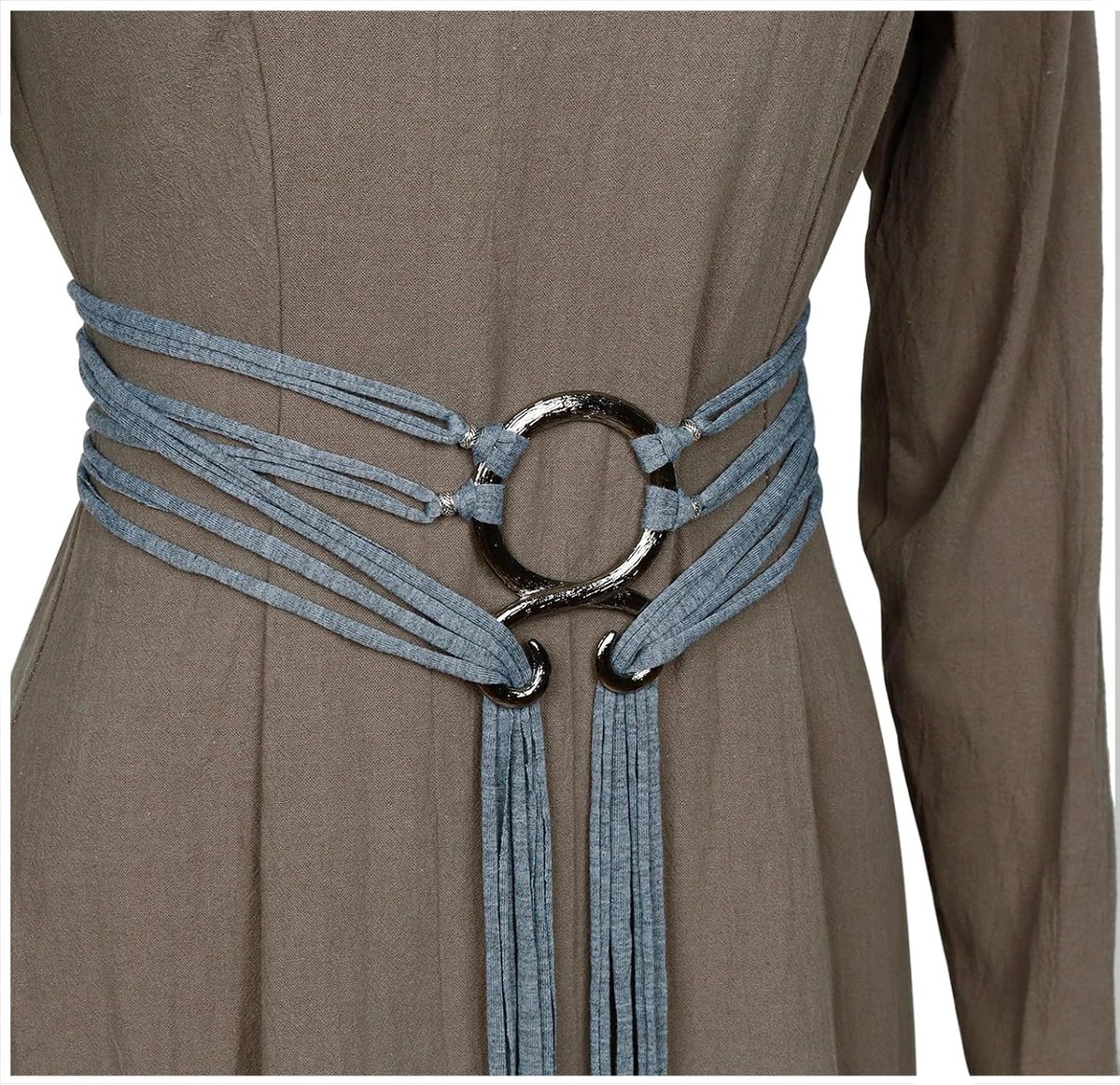 keland Middeleeuws accessoire, troll kruisriem, touw, riem, Viking-riem, tailleband voor dames heren