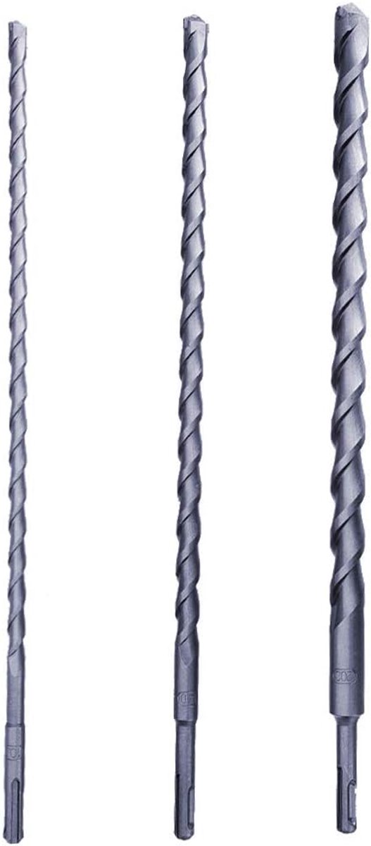 Ø 10-14-20 mm x 40 cm, 3-delige betonboorset, steenboor sds voor metselwerk, steen, beton