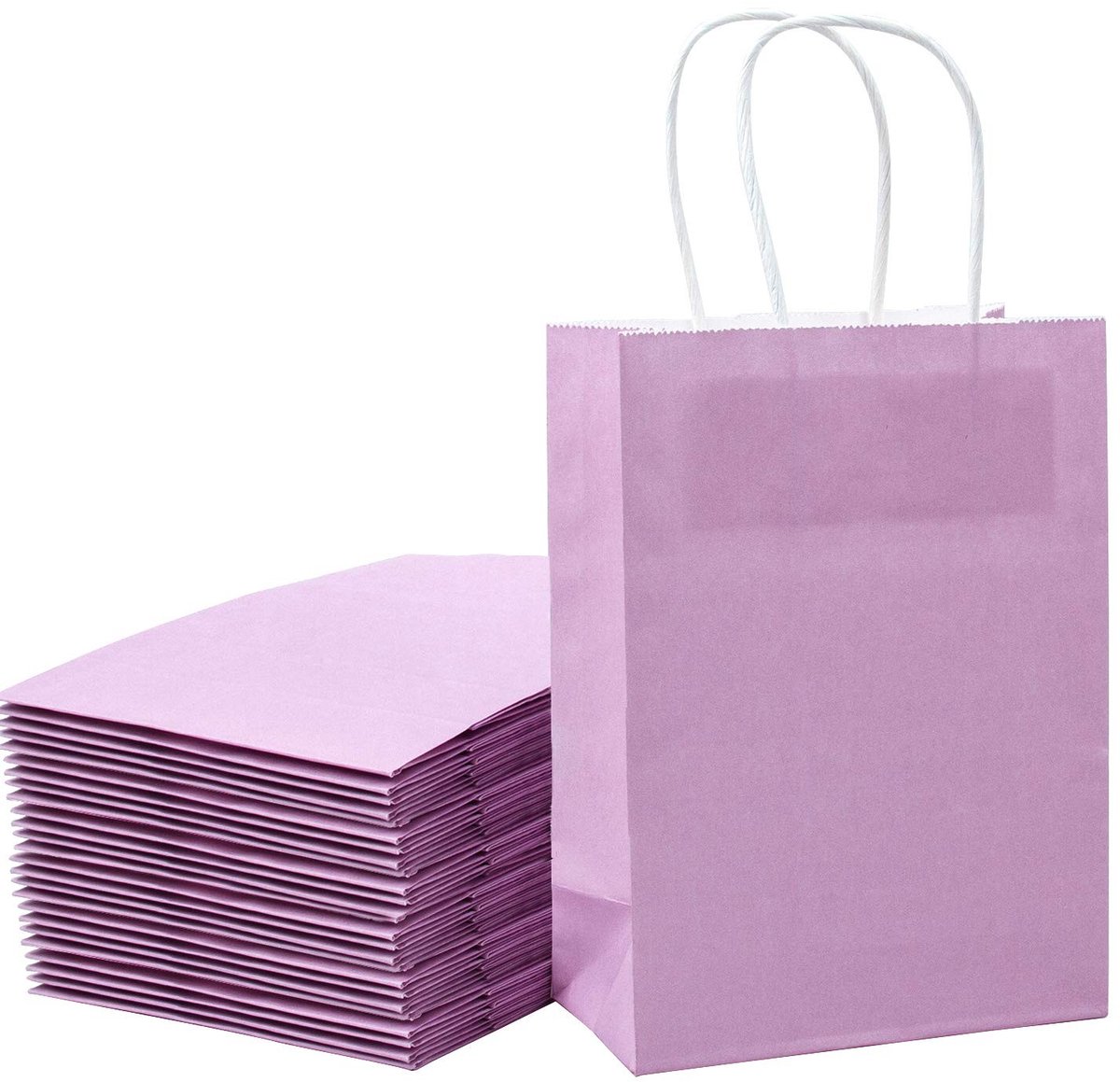 Omgoods - Papieren Cadeauzakken Bulkset van 25 Stuks Paars