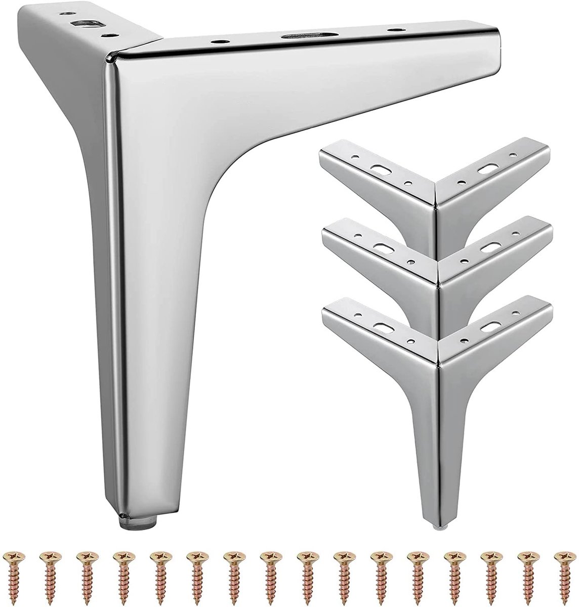 Omgoods - Set van 4 Moderne Triangulaire Meubelpoten - 17 cm Hoog