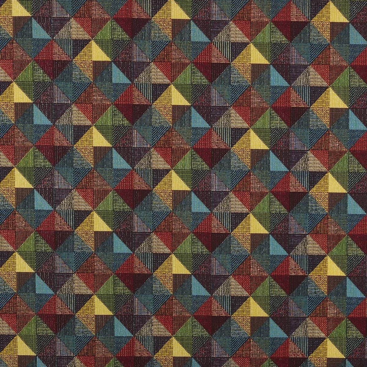Omgoods - Bedrukt Linnen Stof voor Decoratie en Kussens 100 x 280 cm Geometrisch - Multicolor