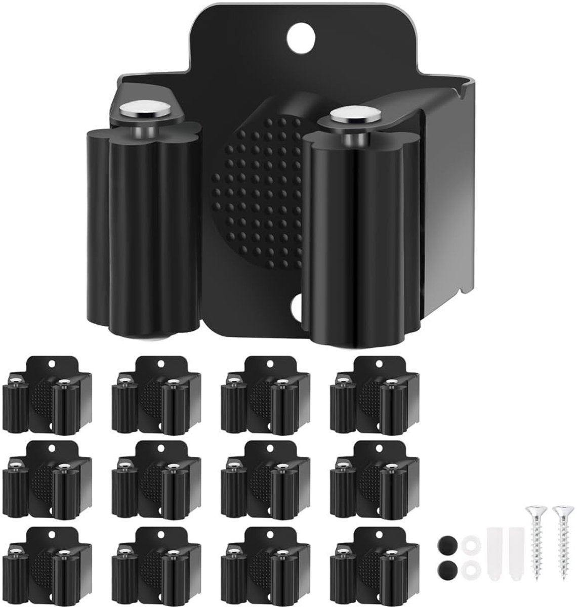 Omgoods - Broom Holder Wandmontage - 12-delige Gereedschap Organizer