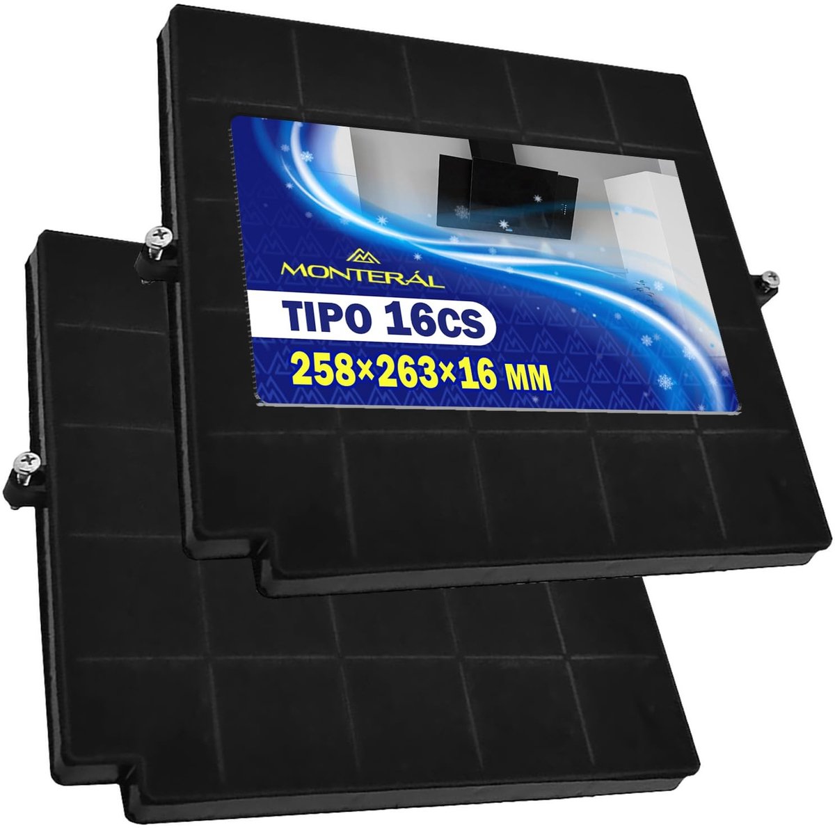 Omgoods - 2 x Koolstoffilter voor Afzuigkap Type 16CS