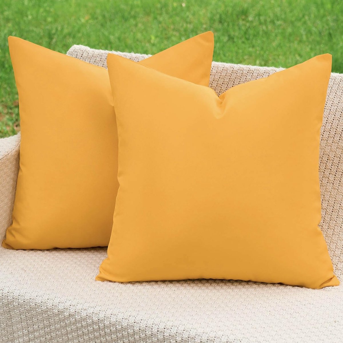 Omgoods - Set van 2 Weerbestendige Kussenhoezen 40 x 40 cm voor Buiten