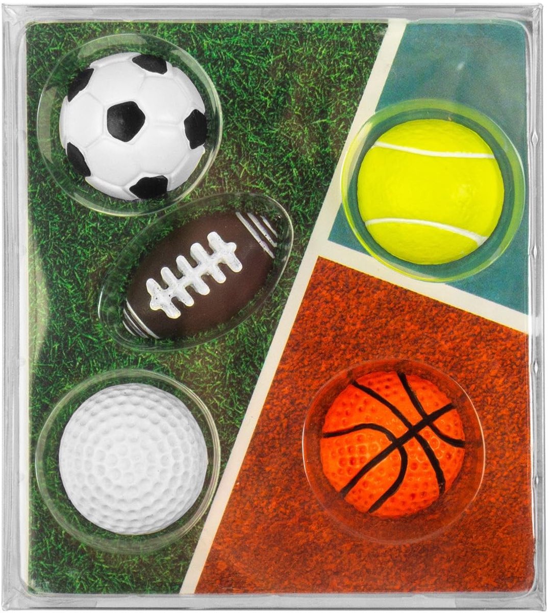 Omgoods - Set van 5 Sport Decoratieve Magneten - Kleurrijke Sportmotieven voor de Koelkast