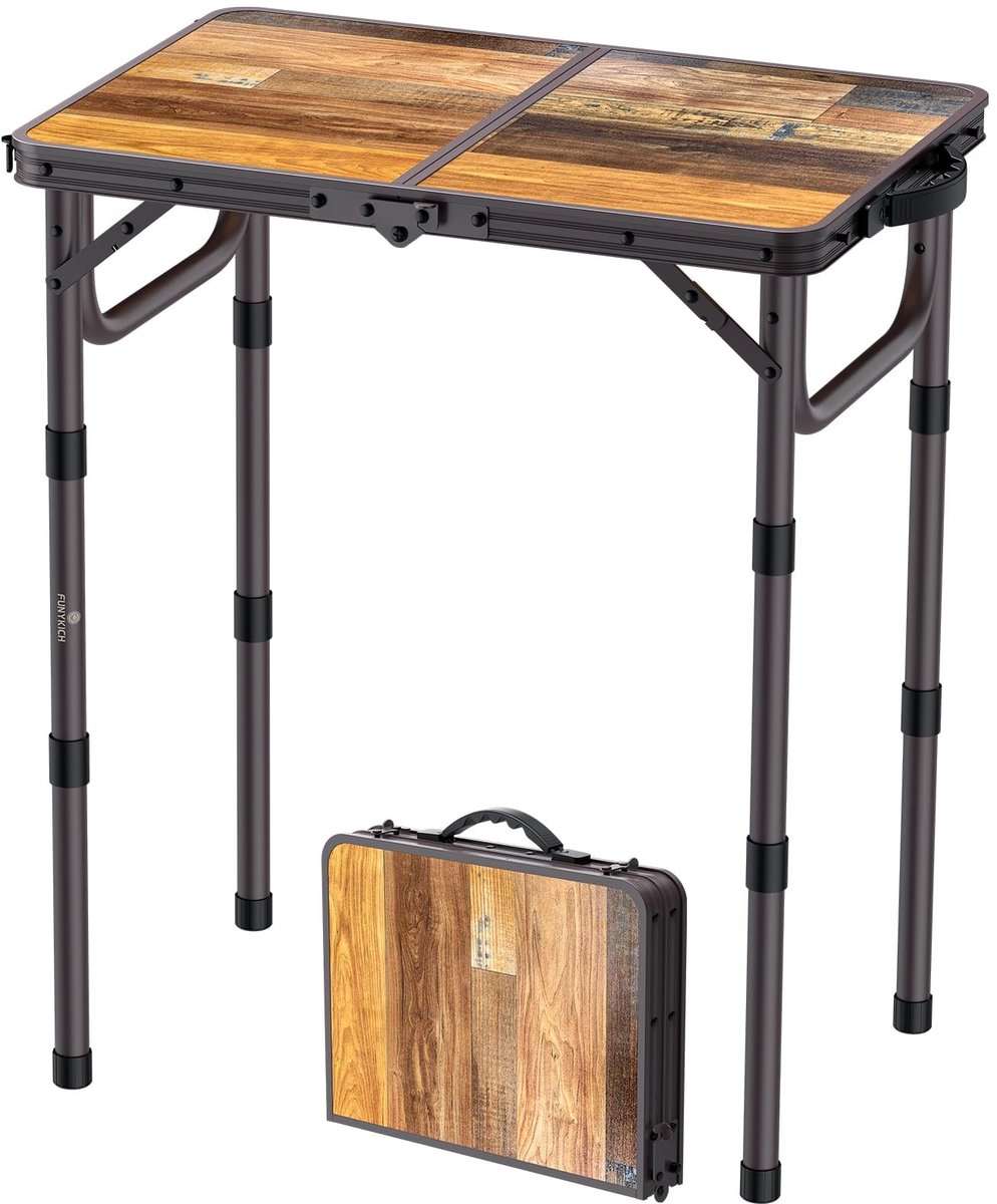 Omgoods - 2ft Vouwbare Campingtafel - Verstelbare Hoogte voor Buiten