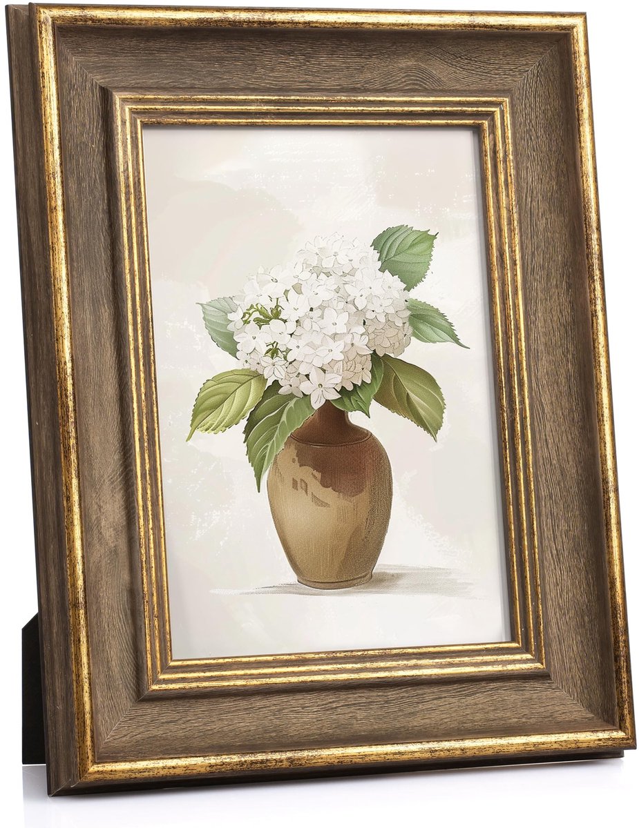 Omgoods - Vintage Photo Frame 7x5 - Houten Goud