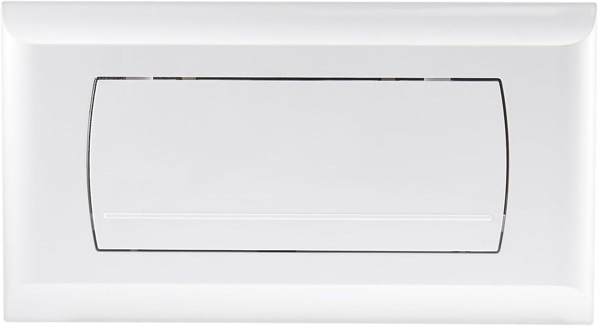 Drukplaat Spoelbak - Bedieningsplaat Spoelplaat - Toilet Onderhoud - Universele Compatibiliteit - 34 x 3.5 x 18.5 cm - Wit