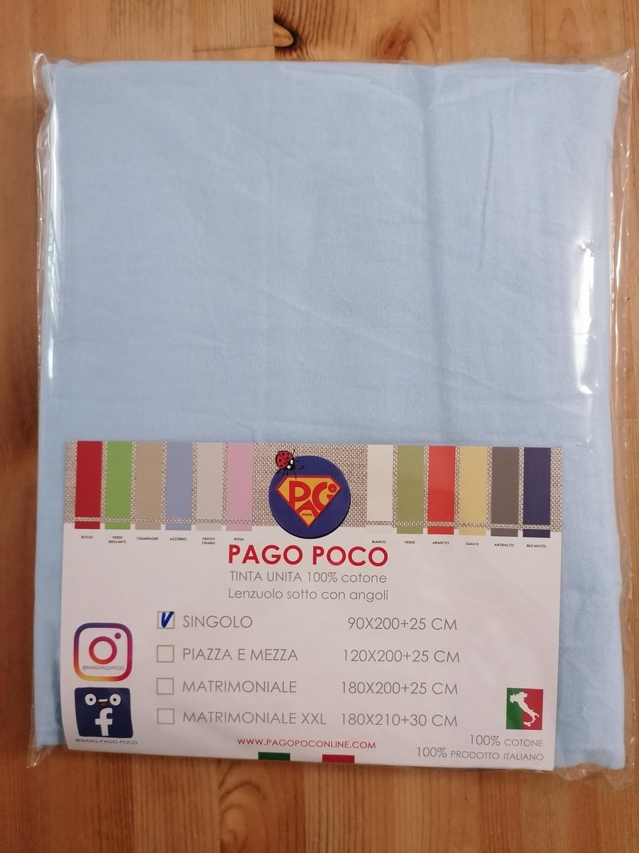 Omgoods - Flanel Hoeslaken voor Eenpersoonsbed 90 x 200 cm - Effen Kleur