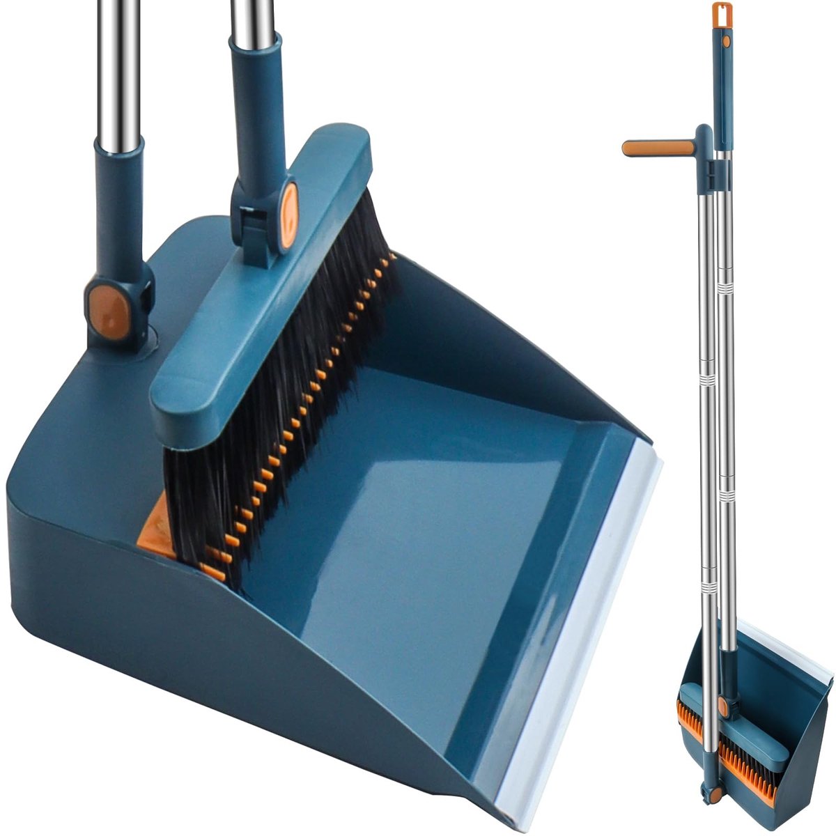 Omgoods - Multifunctionele Dustpan en Borstel Set met Lange Handgreep