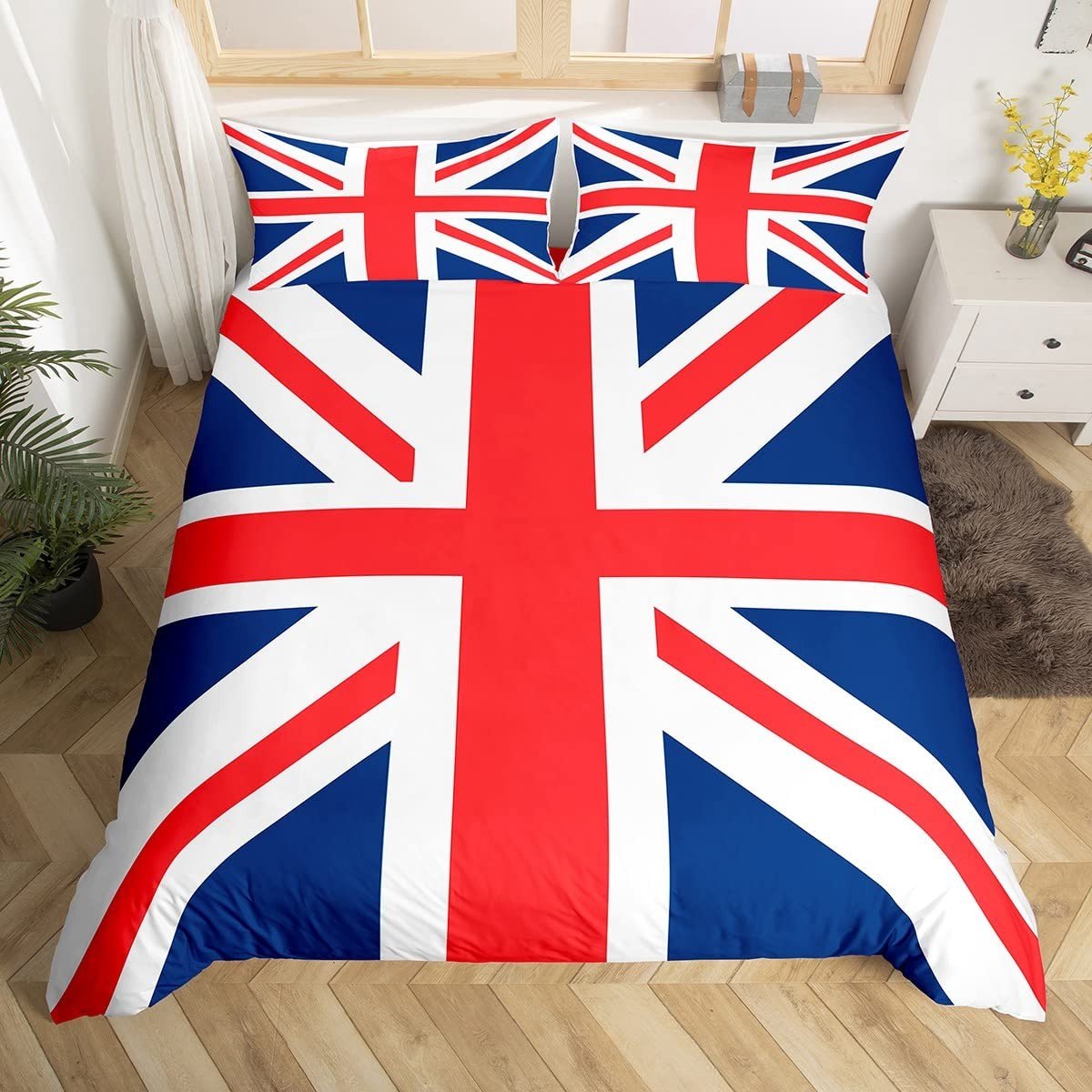 Omgoods - Britse Vlag Beddenset met 2 Kussenslopen