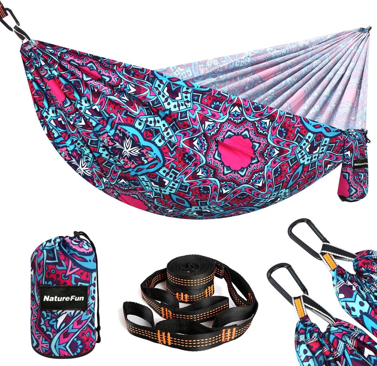 Omgoods - Ultralight Camping Hammock - 300 kg Draagcapaciteit, Parachutenylon, Ademend en Sneldrogend