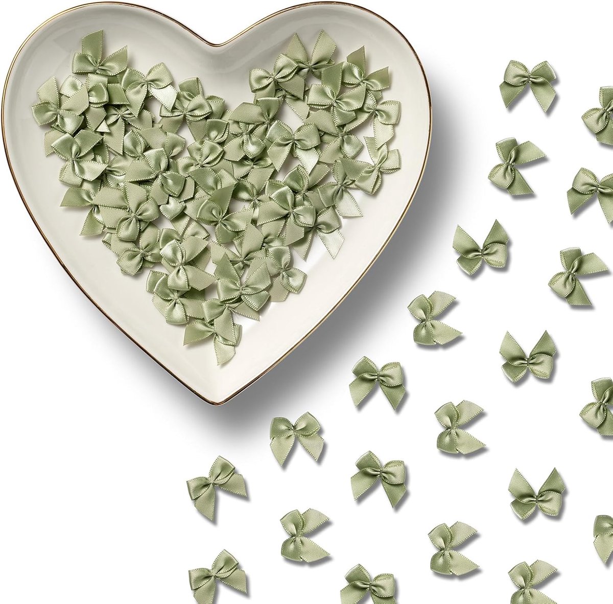 100 Stuks Strikjes Decoratie Mini Kerststrikken Strikken Kleine Geschenkstrikken Decoration Cadeau Kerstmis Bruiloft Verjaardag Valentijnsdag Decoratieve Strikjes Groen