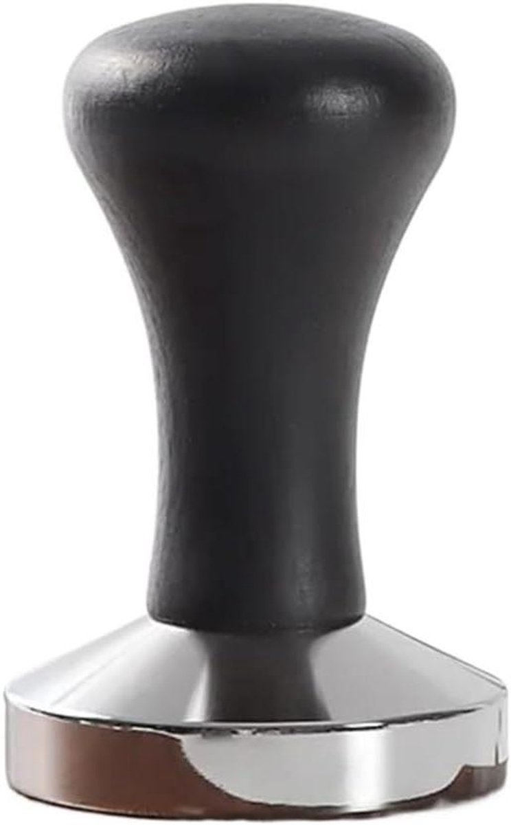 Koffie Tamper - Espresso Stamper - Koffie Bereiden - Roestvrijstalen Basis - 51-58 mm - Zwart