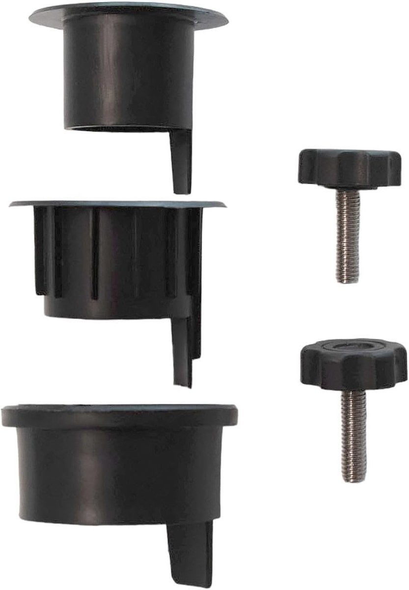 Parasol verloopringen - Zwart - Adapter voor parasolstandaard - Geschikt voor bodemhuls - Voor alle parasols