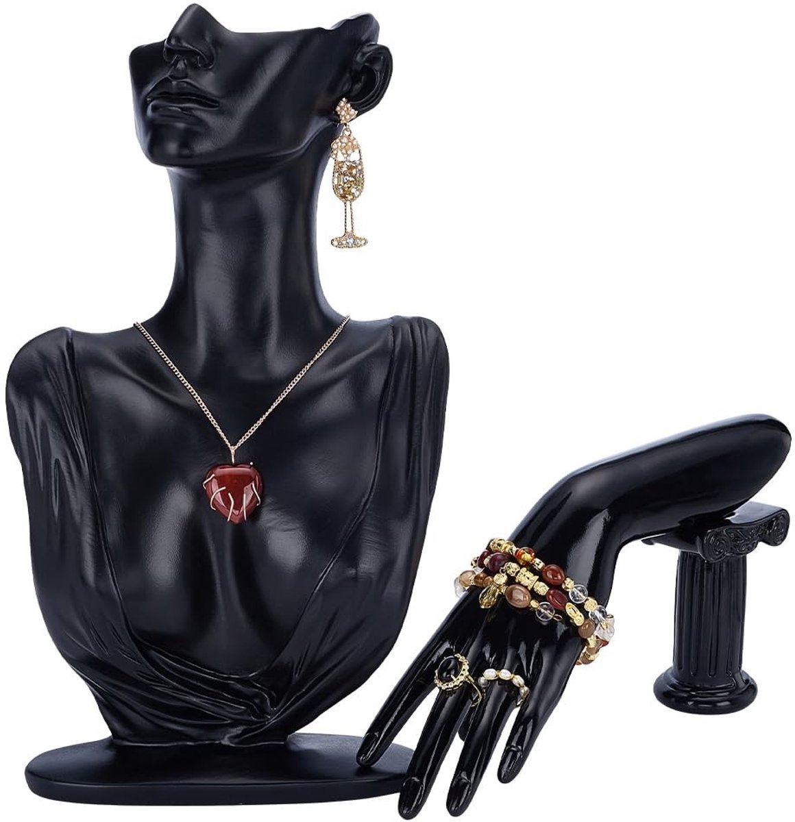 Omgoods - Set van 2 Sieraden Display Stands - Mode Model voor Kettingen en Ringen
