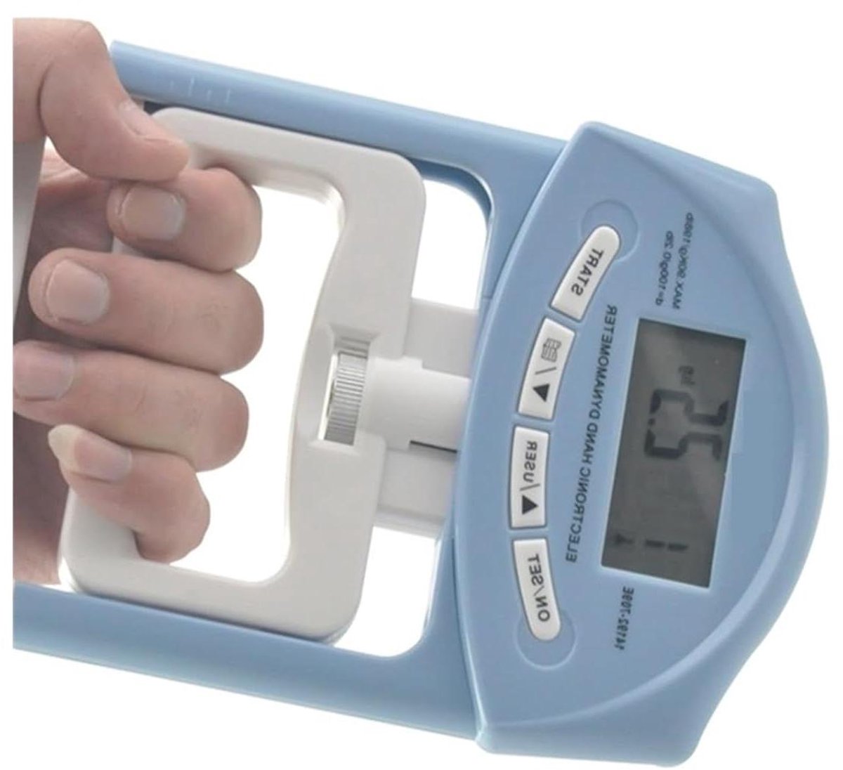 Digitale Grijpkrachtmeter - Hand Kracht Tester - Revalidatie Training - Nauwkeurige Digitale Aflezing - 300 Lb - Grijs