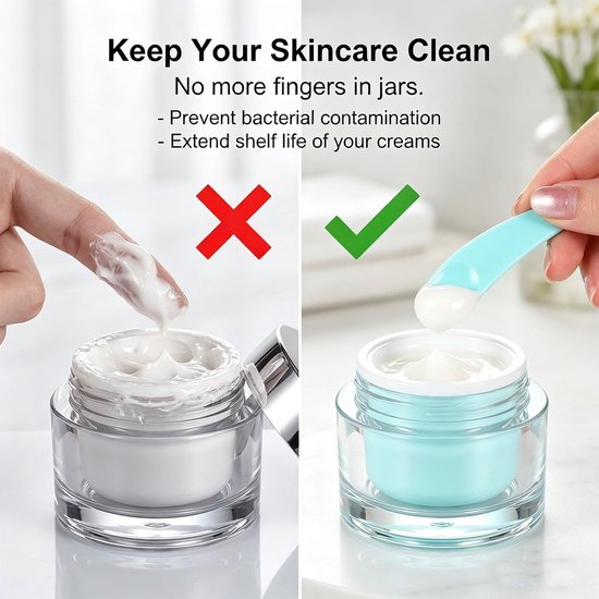 Spatels, kleine spatels voor gezichtsmaskers, herbruikbare kunststof spatel, spatel voor make-up crèmes, geschikt voor reinigingsgel, gezichtsmaskers, gezichtscrèmes en — afbeelding 2